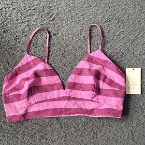 NWT A New Day Beach Bungalow Linen Bralette Tank Top size S